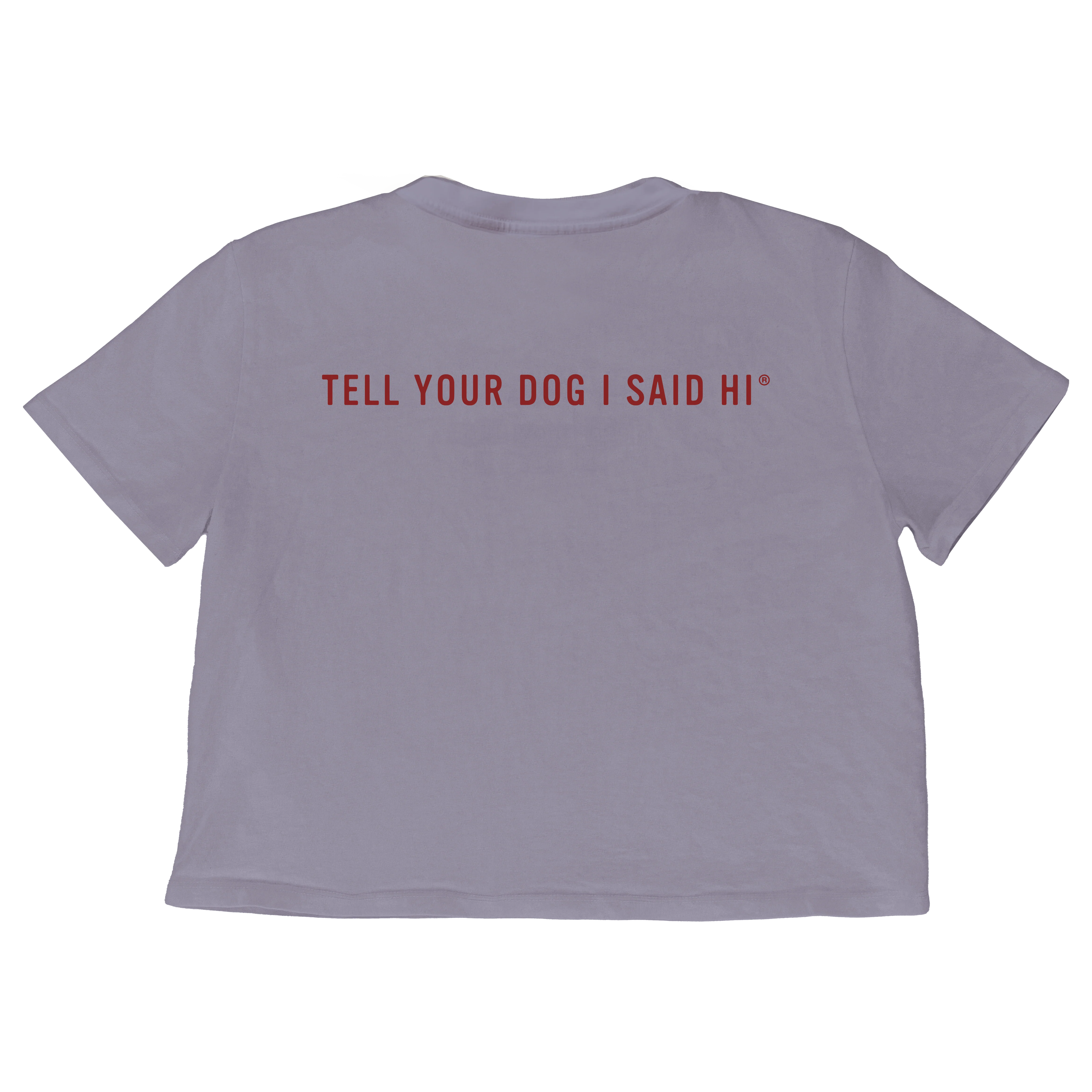 Dog Lover Badge Crop Top Tee - Lilac - Image 3