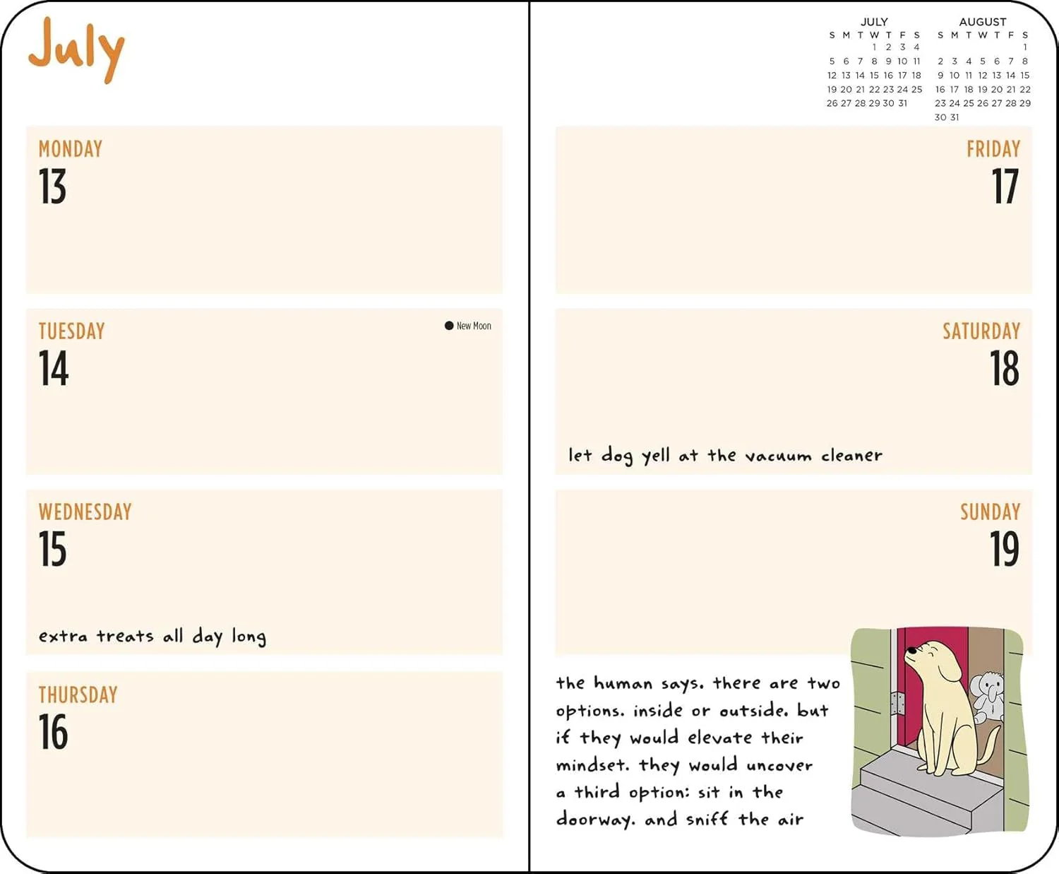 Thoughts of Dog 12-Month 2026 Weekly/Monthly Planner Calendar - Image 6